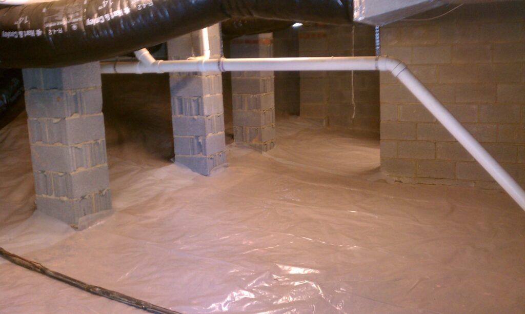 Crawl Space Vapor Barrier Installation