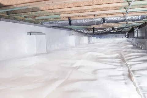 Crawl Space Vapor Barrier Installation